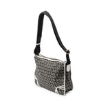 Shoulder Bag Triple-Strand Messenger Black Zucchino Canvas