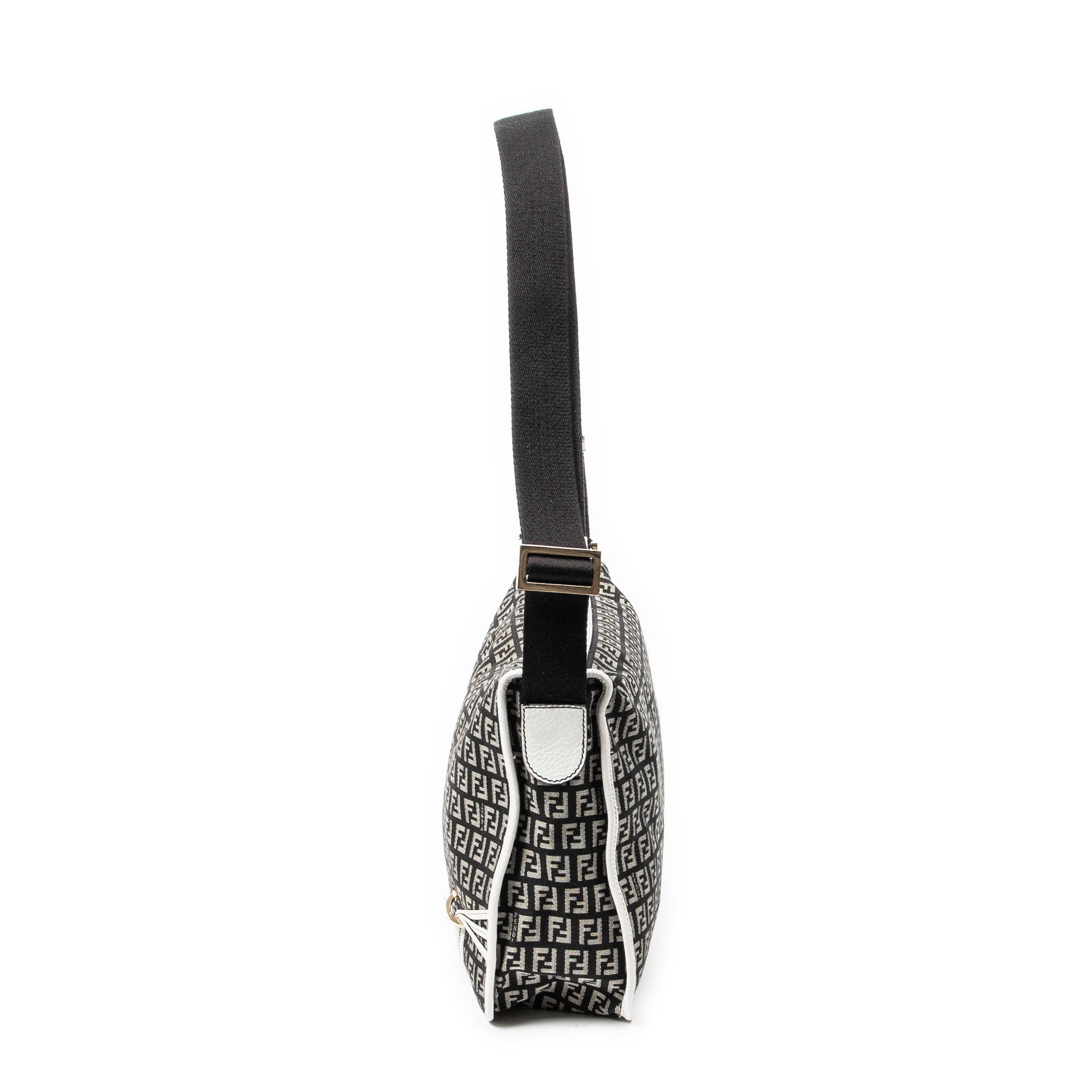 Shoulder Bag Triple-Strand Messenger Black Zucchino Canvas