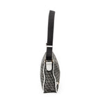 Shoulder Bag Triple-Strand Messenger Black Zucchino Canvas