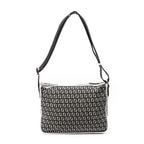 Shoulder Bag Triple-Strand Messenger Black Zucchino Canvas