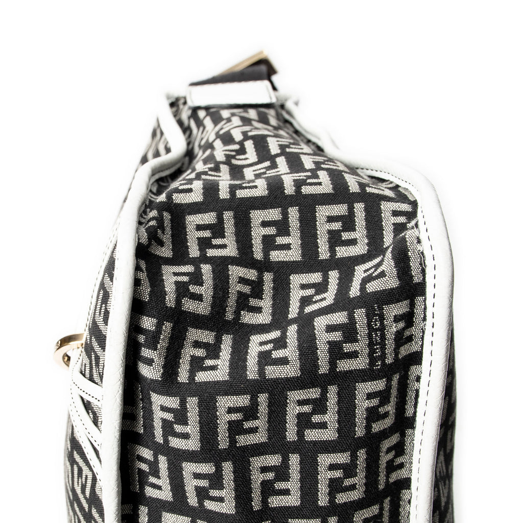 Shoulder Bag Triple-Strand Messenger Black Zucchino Canvas