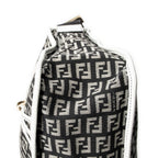 Shoulder Bag Triple-Strand Messenger Black Zucchino Canvas