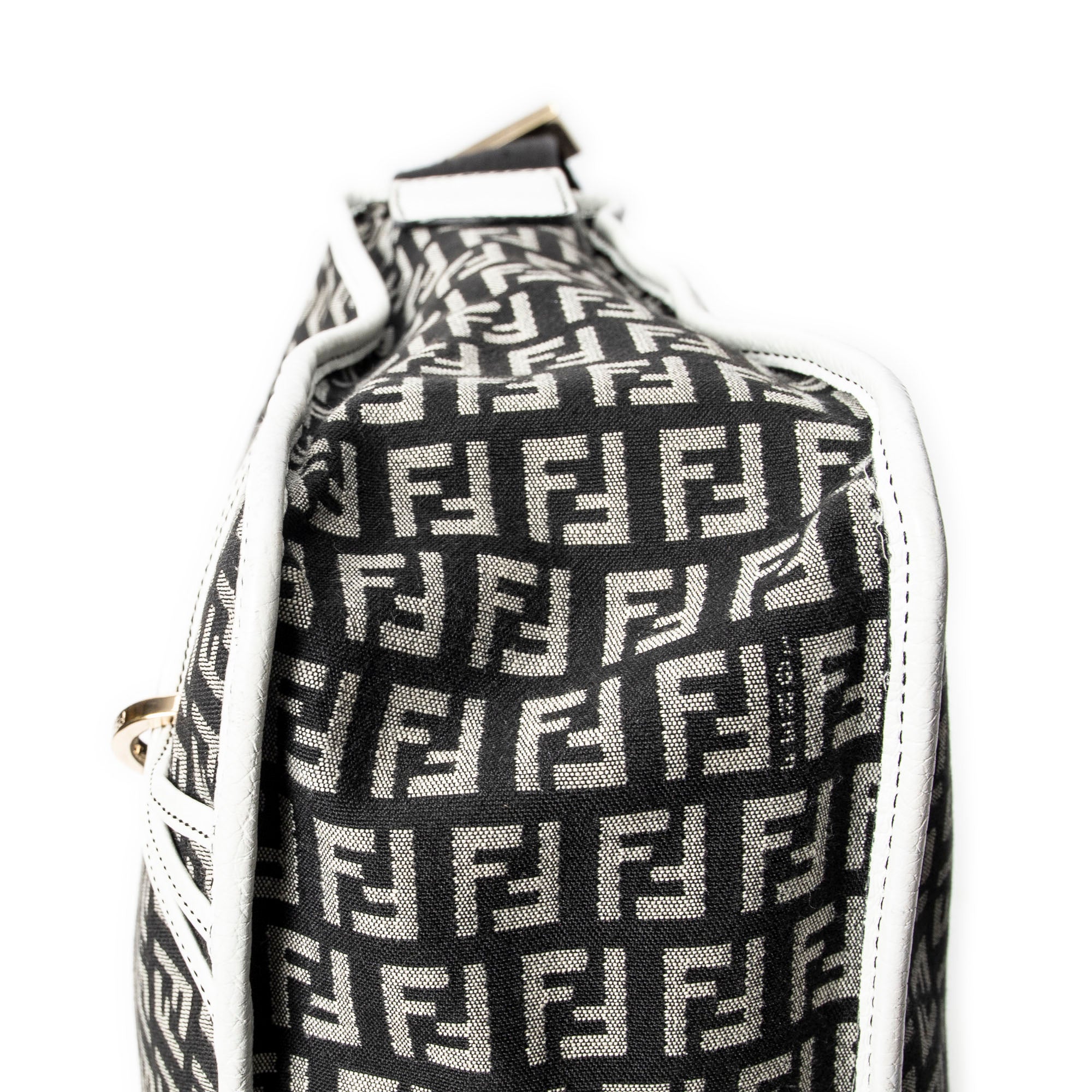 Shoulder Bag Triple-Strand Messenger Black Zucchino Canvas