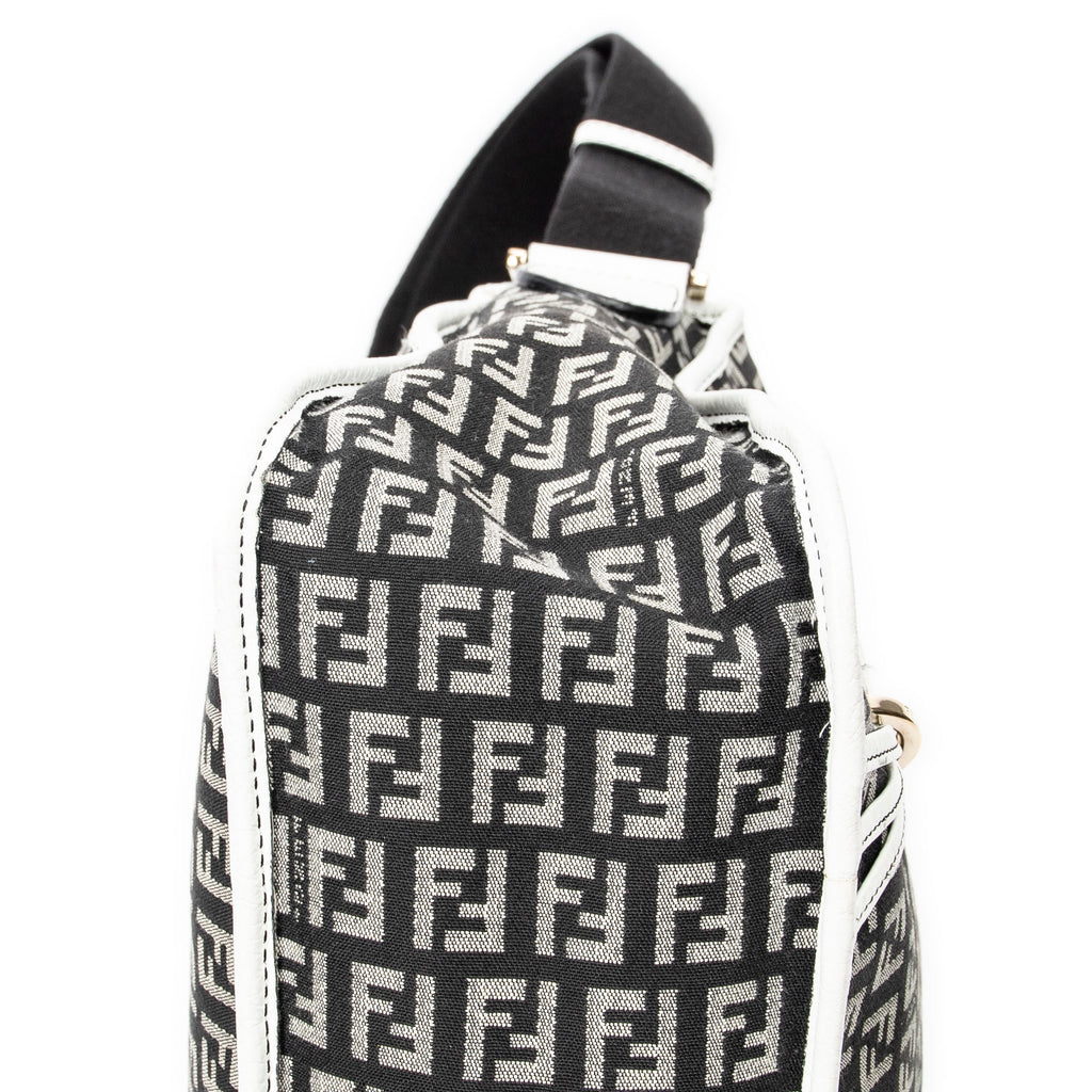 Shoulder Bag Triple-Strand Messenger Black Zucchino Canvas