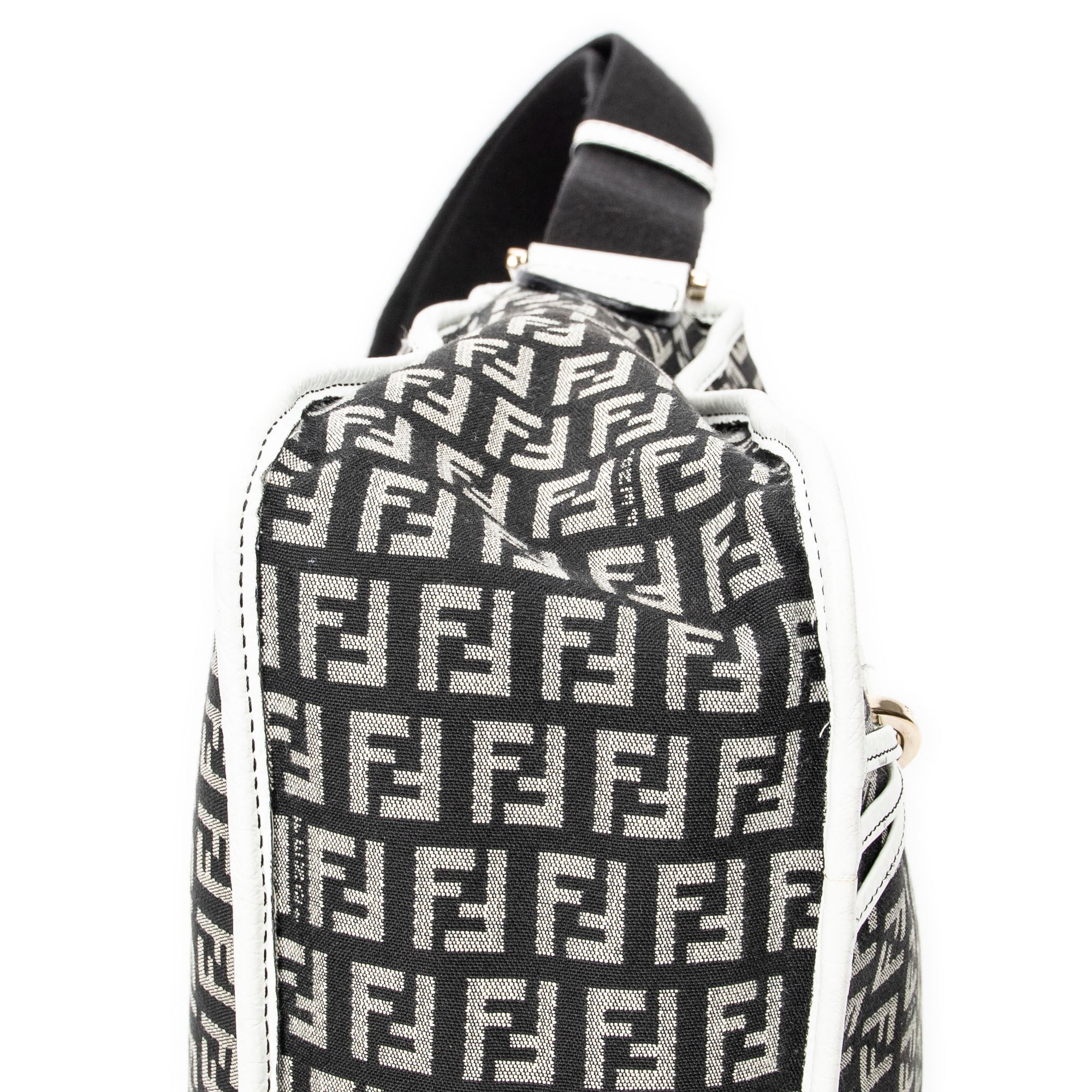 Shoulder Bag Triple-Strand Messenger Black Zucchino Canvas