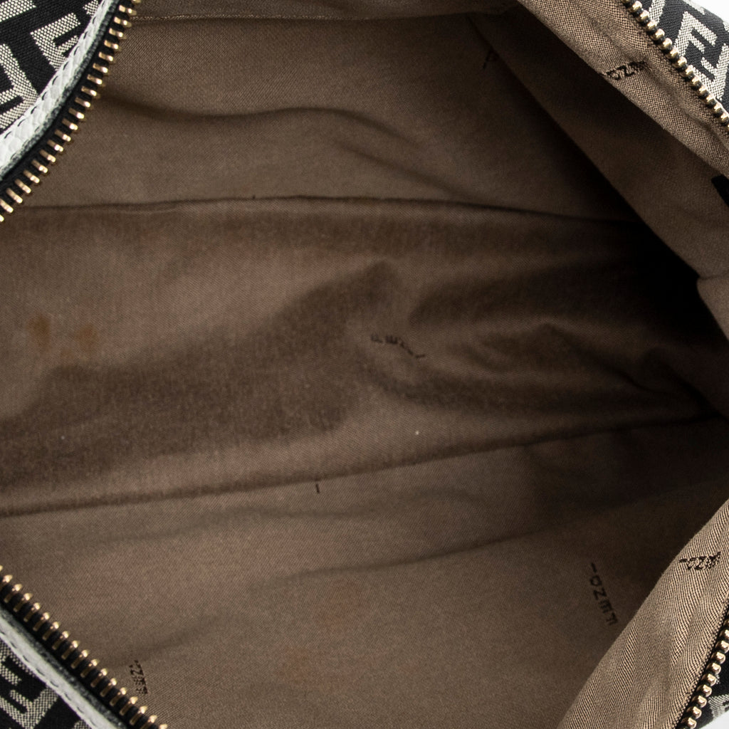 Shoulder Bag Triple-Strand Messenger Black Zucchino Canvas