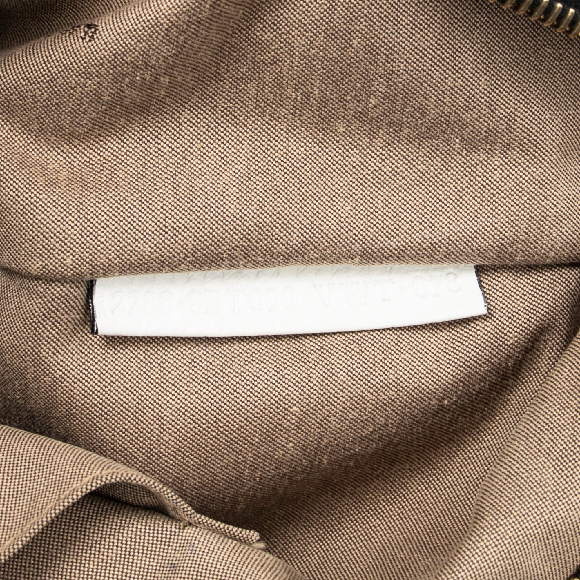 Shoulder Bag Triple-Strand Messenger Black Zucchino Canvas