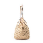 Shoulder Bag Medium Web Trapeze Tote Light Pink Monogrammed Canvas