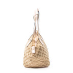 Shoulder Bag Medium Web Trapeze Tote Light Pink Monogrammed Canvas