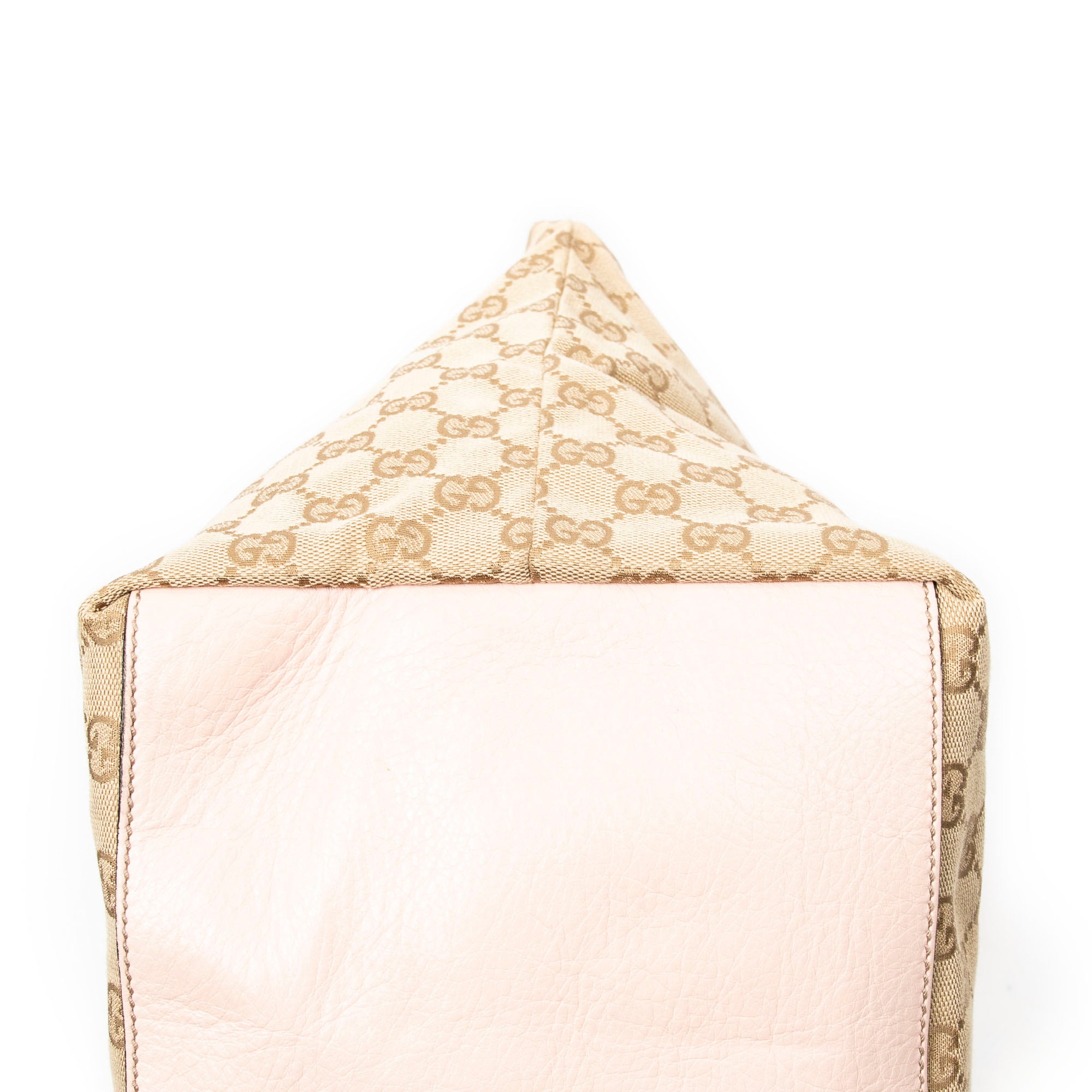 Shoulder Bag Medium Web Trapeze Tote Light Pink Monogrammed Canvas