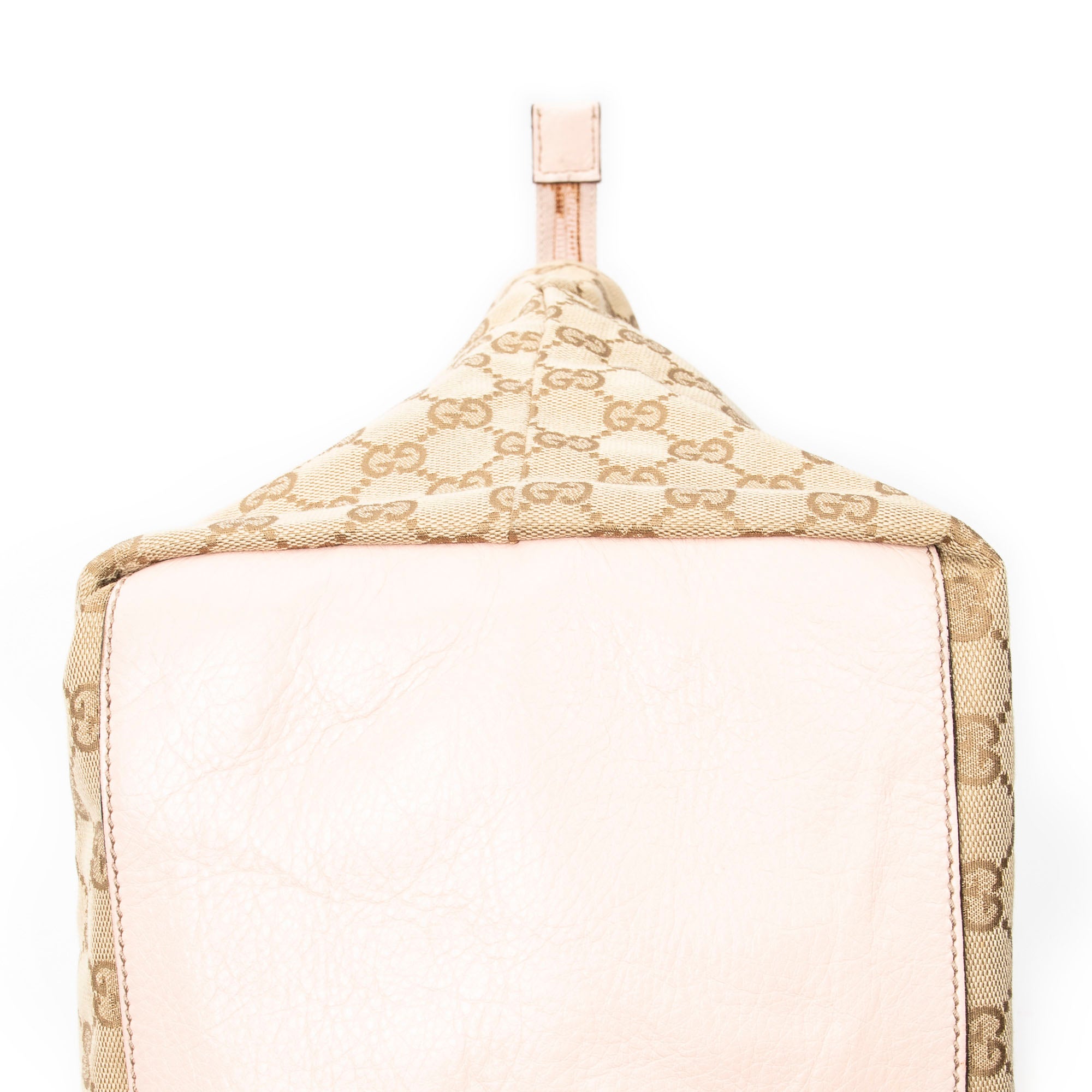 Shoulder Bag Medium Web Trapeze Tote Light Pink Monogrammed Canvas