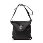 Shoulder Bag Abbey Crossbody Black Monogrammed Canvas