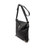 Shoulder Bag Abbey Crossbody Black Monogrammed Canvas