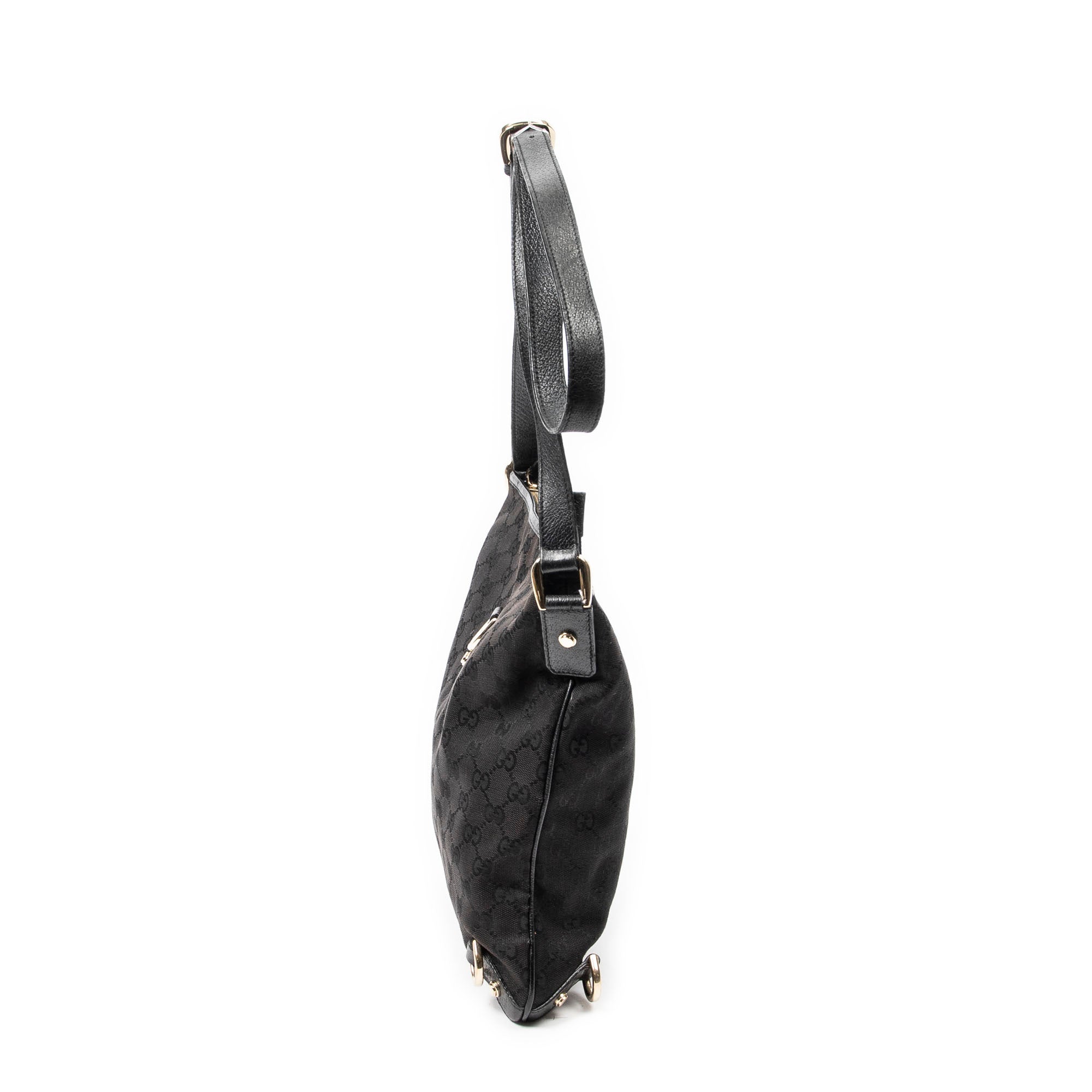 Shoulder Bag Abbey Crossbody Black Monogrammed Canvas