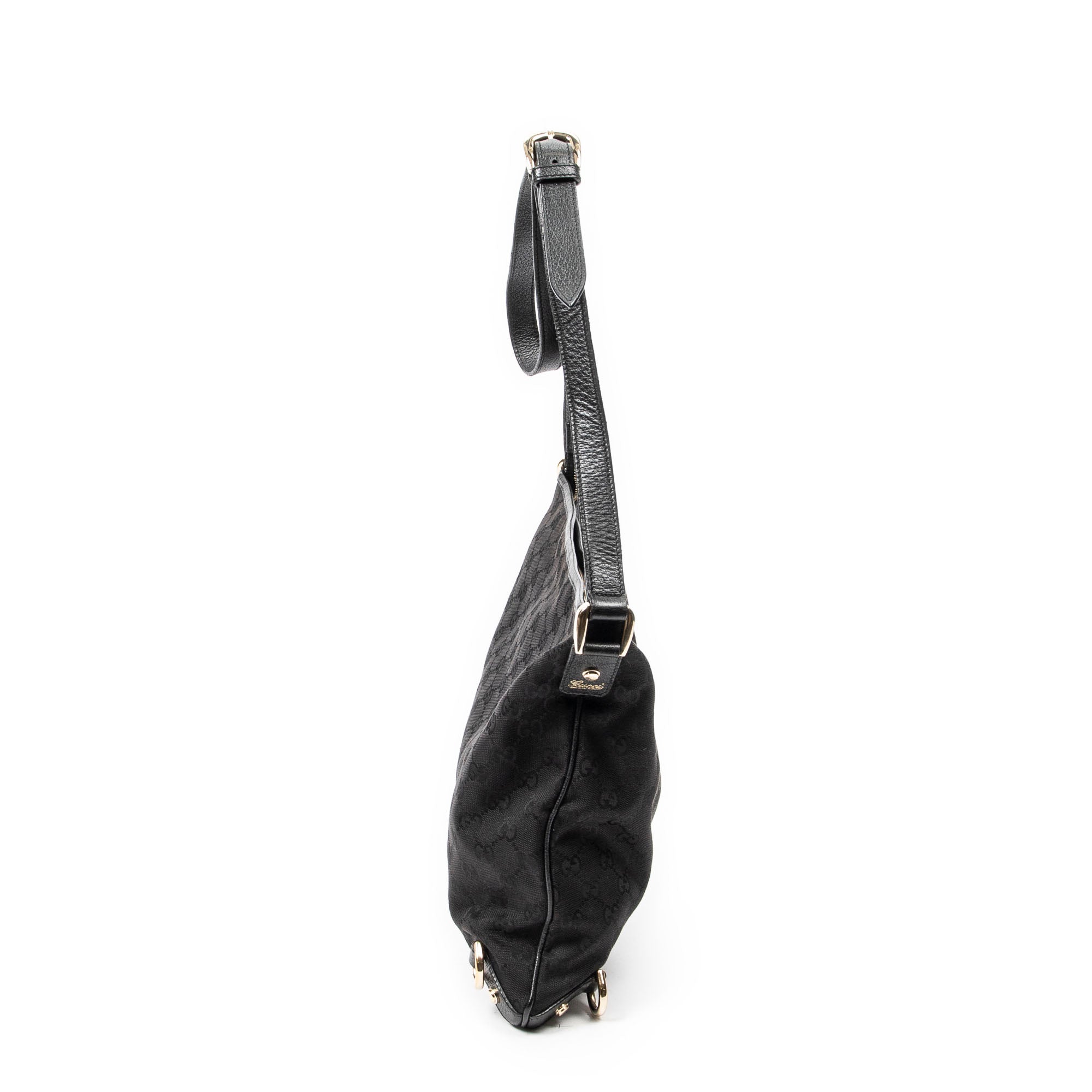 Shoulder Bag Abbey Crossbody Black Monogrammed Canvas