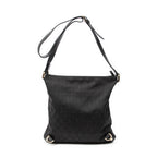 Shoulder Bag Abbey Crossbody Black Monogrammed Canvas