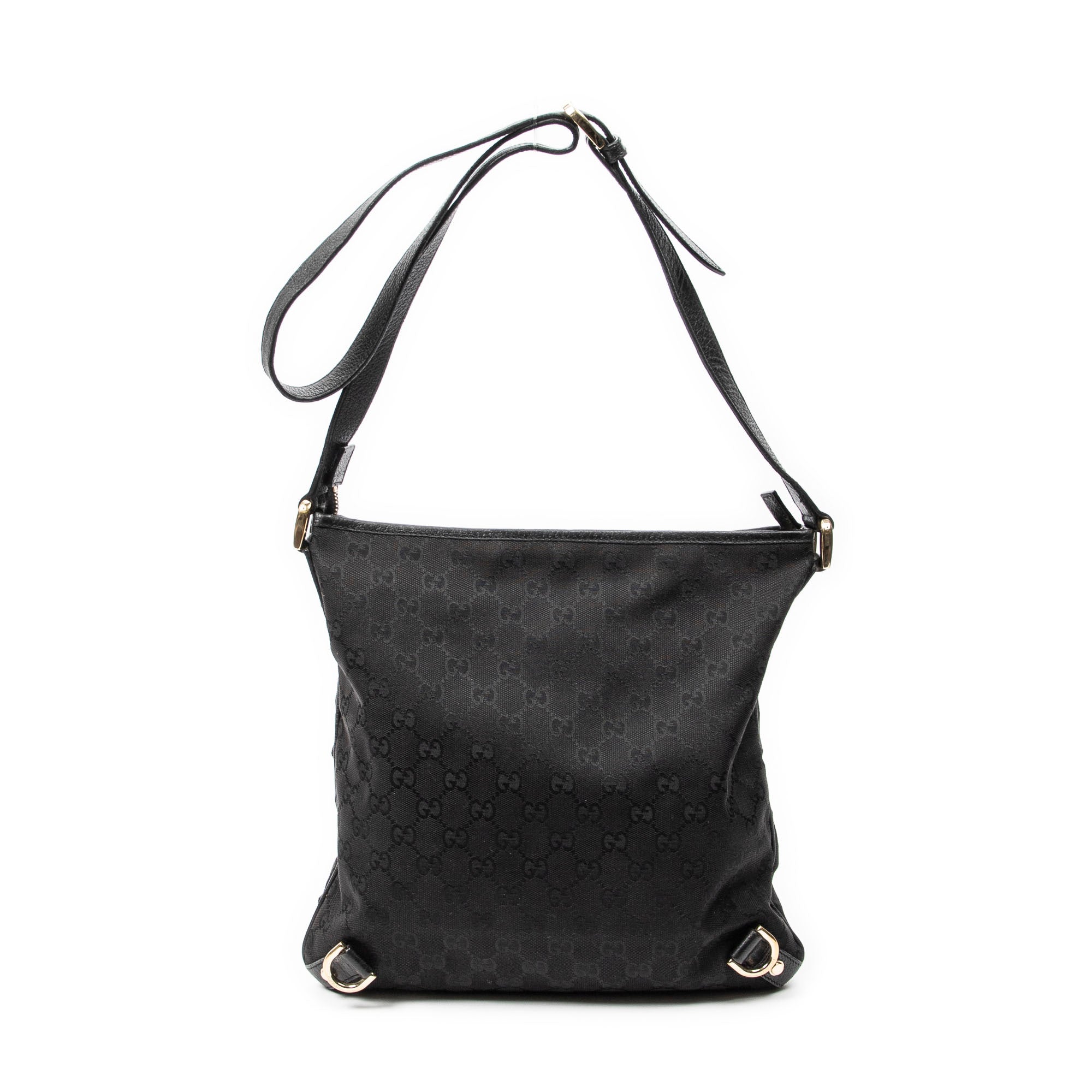 Shoulder Bag Abbey Crossbody Black Monogrammed Canvas