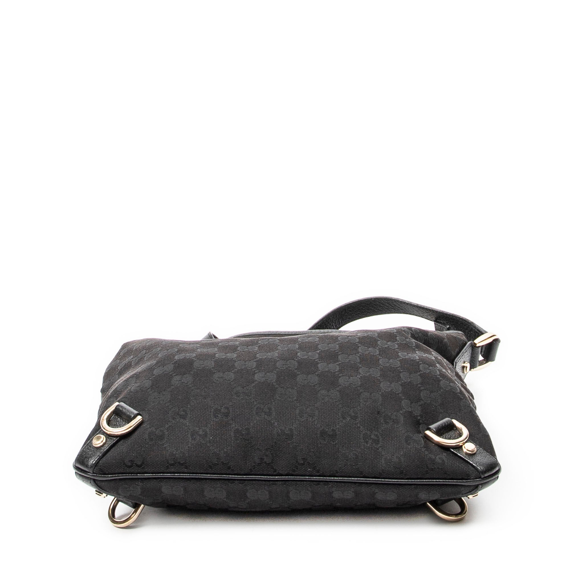 Shoulder Bag Abbey Crossbody Black Monogrammed Canvas