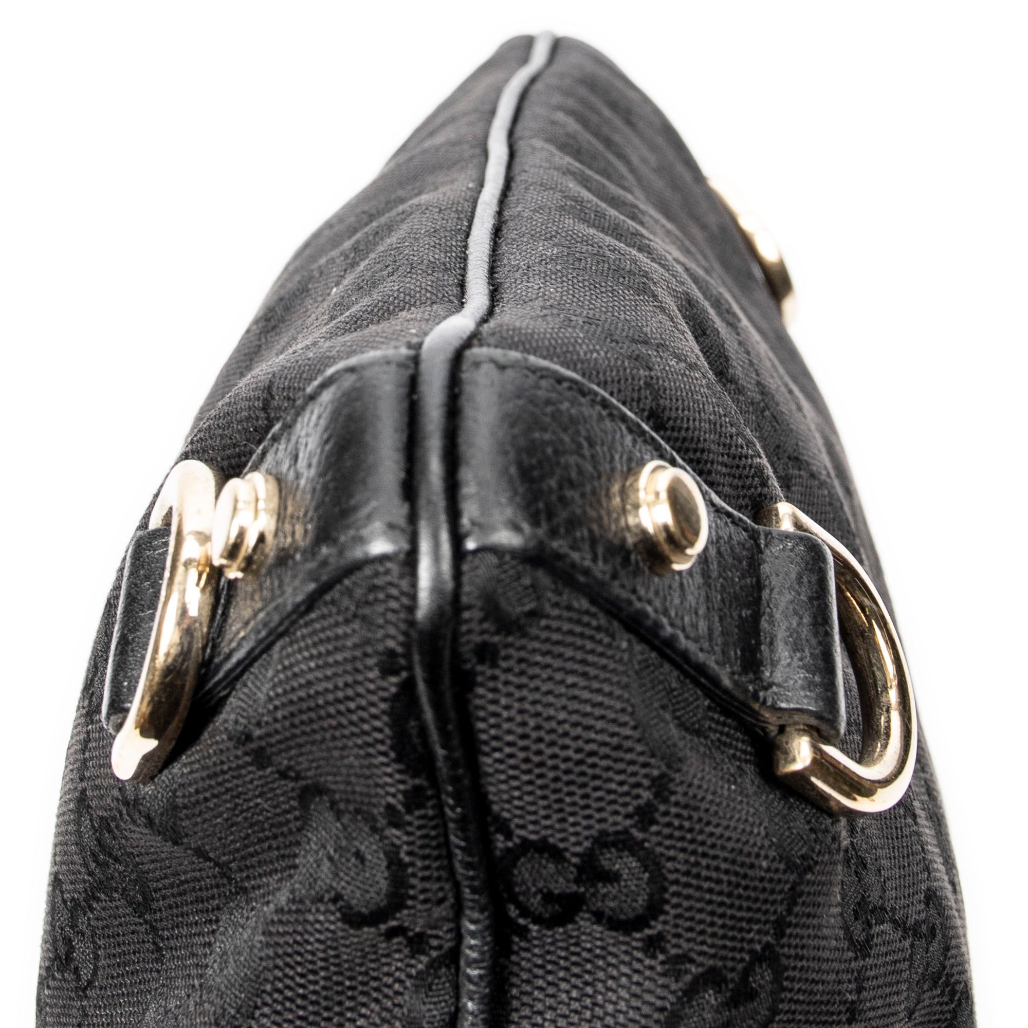 Shoulder Bag Abbey Crossbody Black Monogrammed Canvas