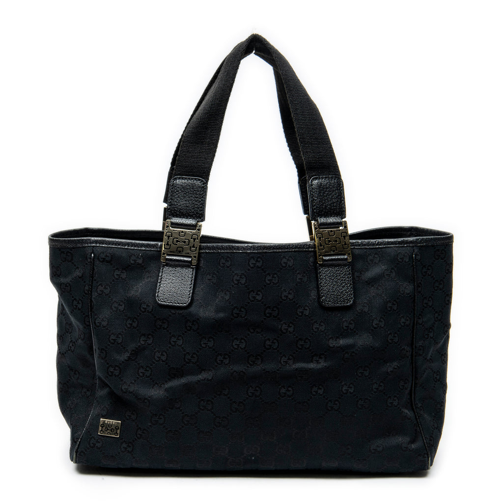 Handbag Medium Pop Tote Black Monogrammed Canvas