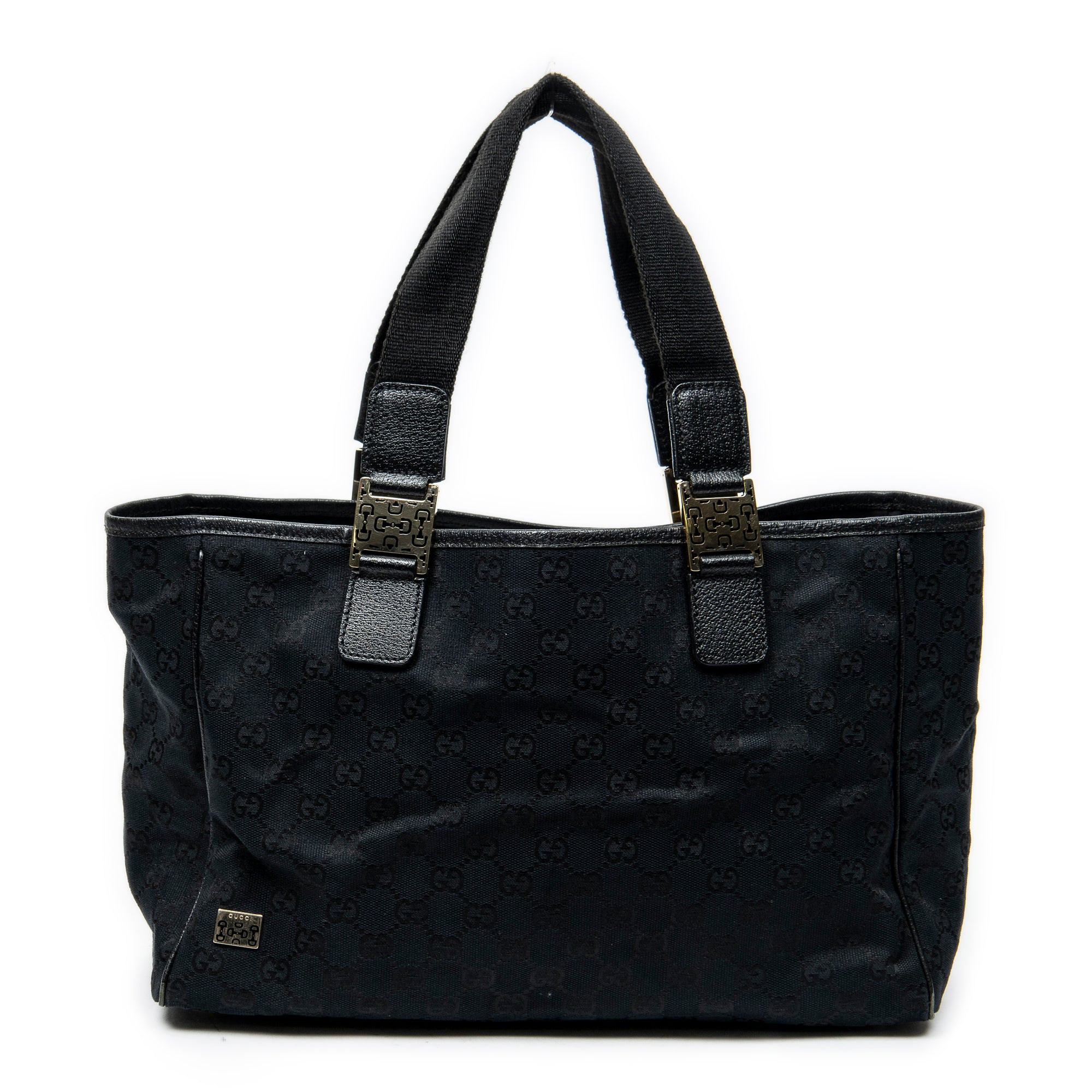 Handbag Medium Pop Tote Black Monogrammed Canvas