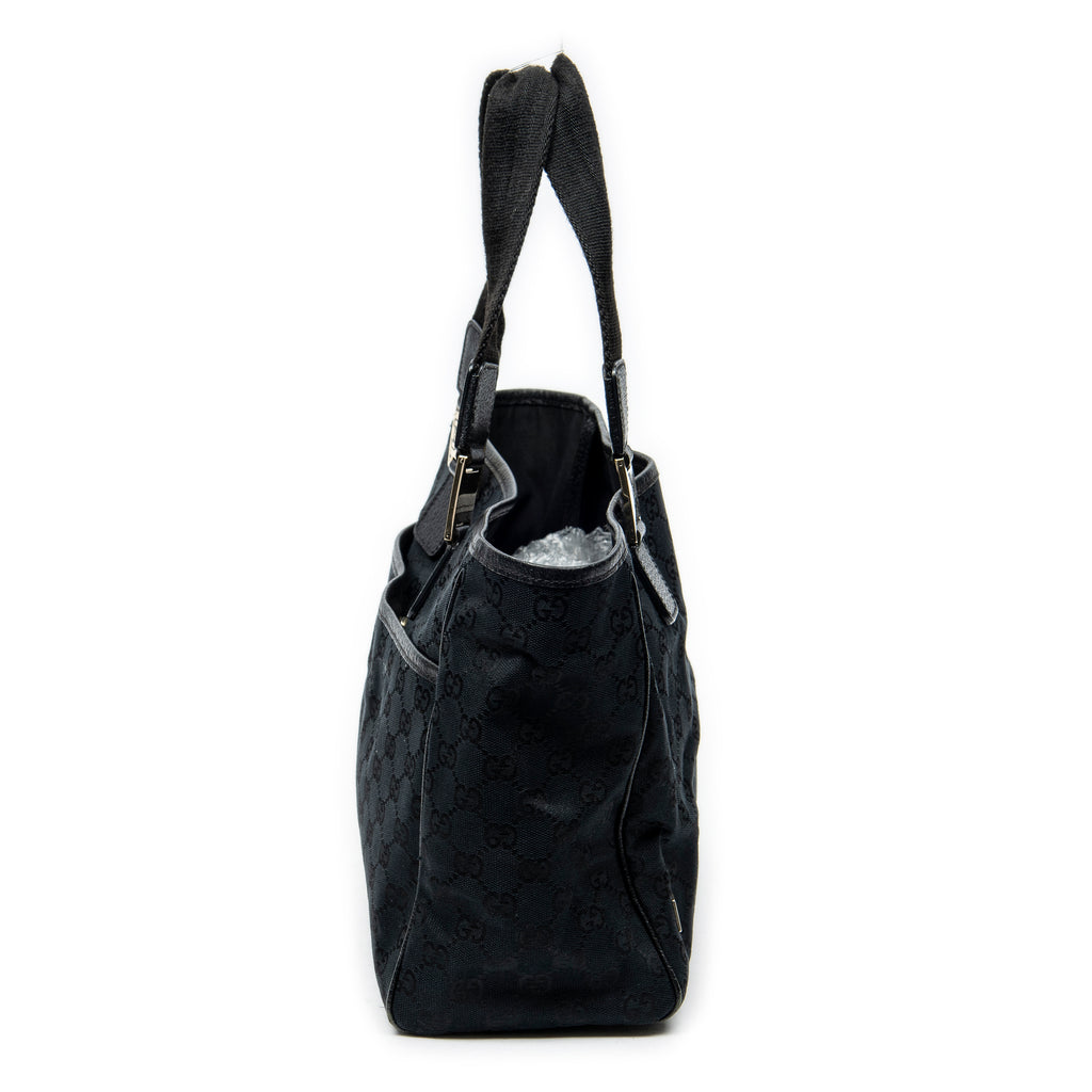 Handbag Medium Pop Tote Black Monogrammed Canvas