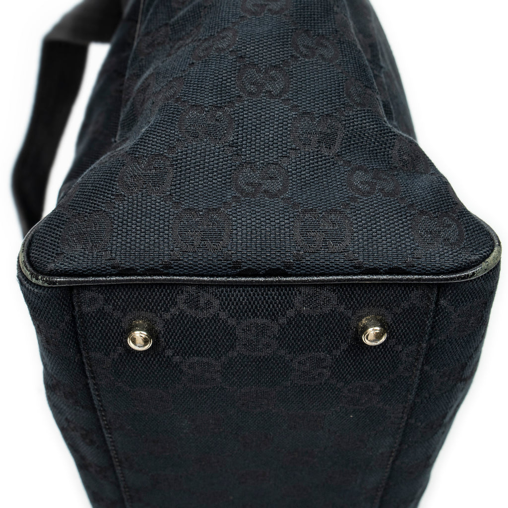 Handbag Medium Pop Tote Black Monogrammed Canvas