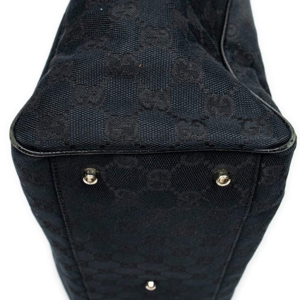 Handbag Medium Pop Tote Black Monogrammed Canvas