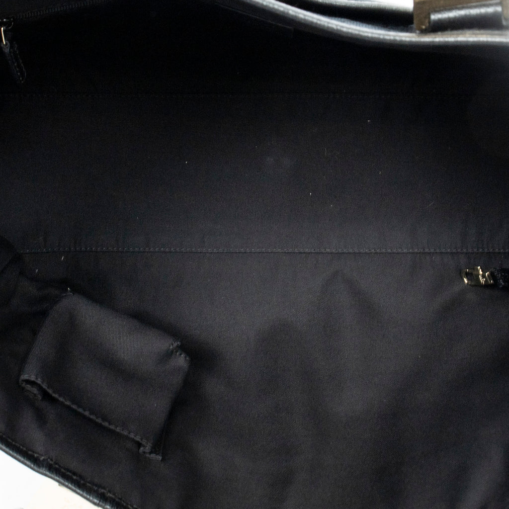 Handbag Medium Pop Tote Black Monogrammed Canvas