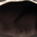 Handbag Flat Vertical Tote Brown Monogrammed Canvas