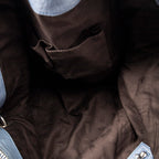 Shoulder Bag Large Bamboo Bar Boston Blue Monogrammed Canvas