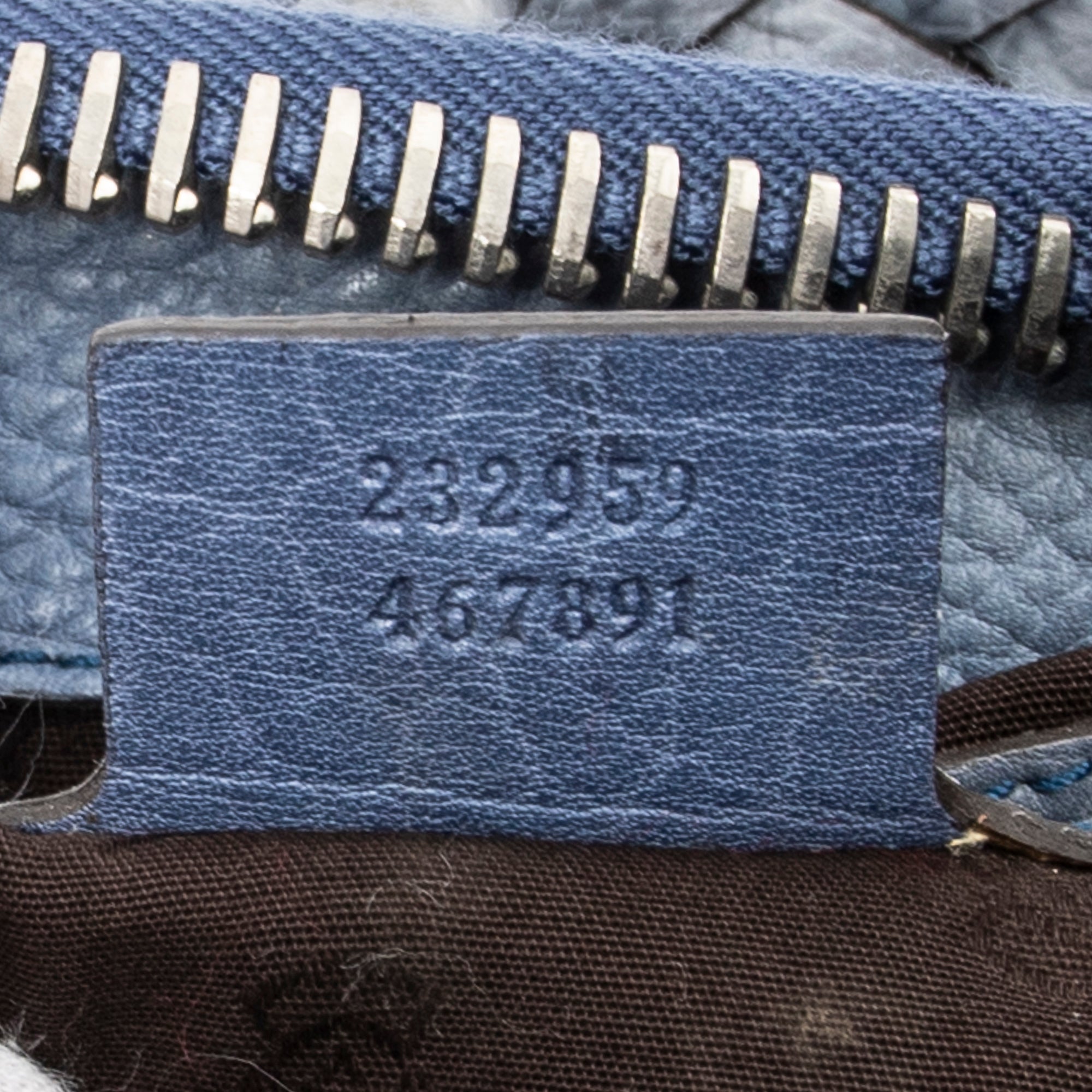 Shoulder Bag Large Bamboo Bar Boston Blue Monogrammed Canvas