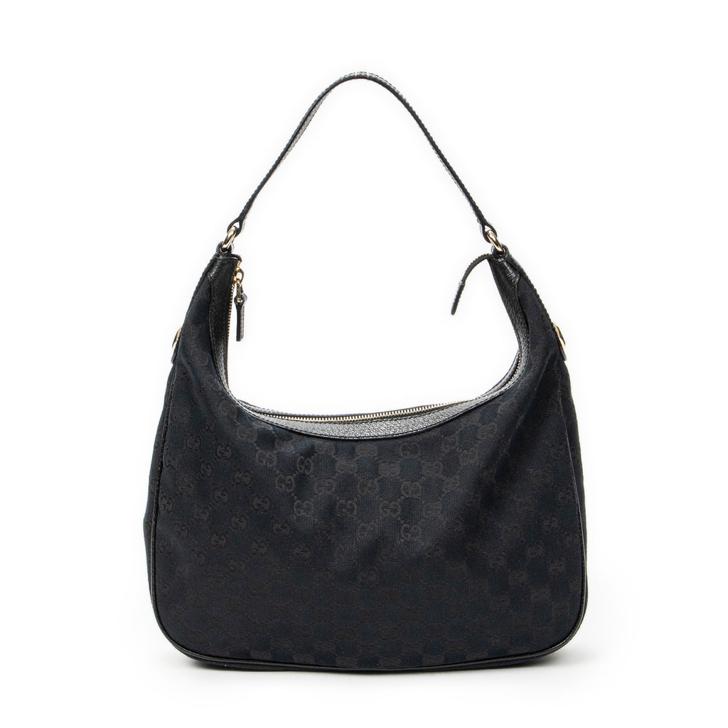 Shoulder Bag Small Charmy Hobo Black Monogrammed Canvas