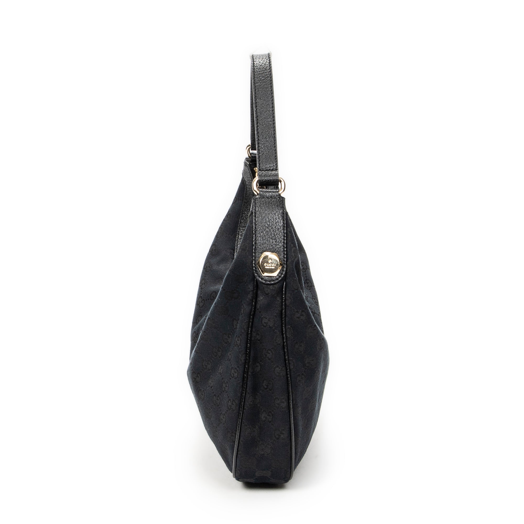 Shoulder Bag Small Charmy Hobo Black Monogrammed Canvas