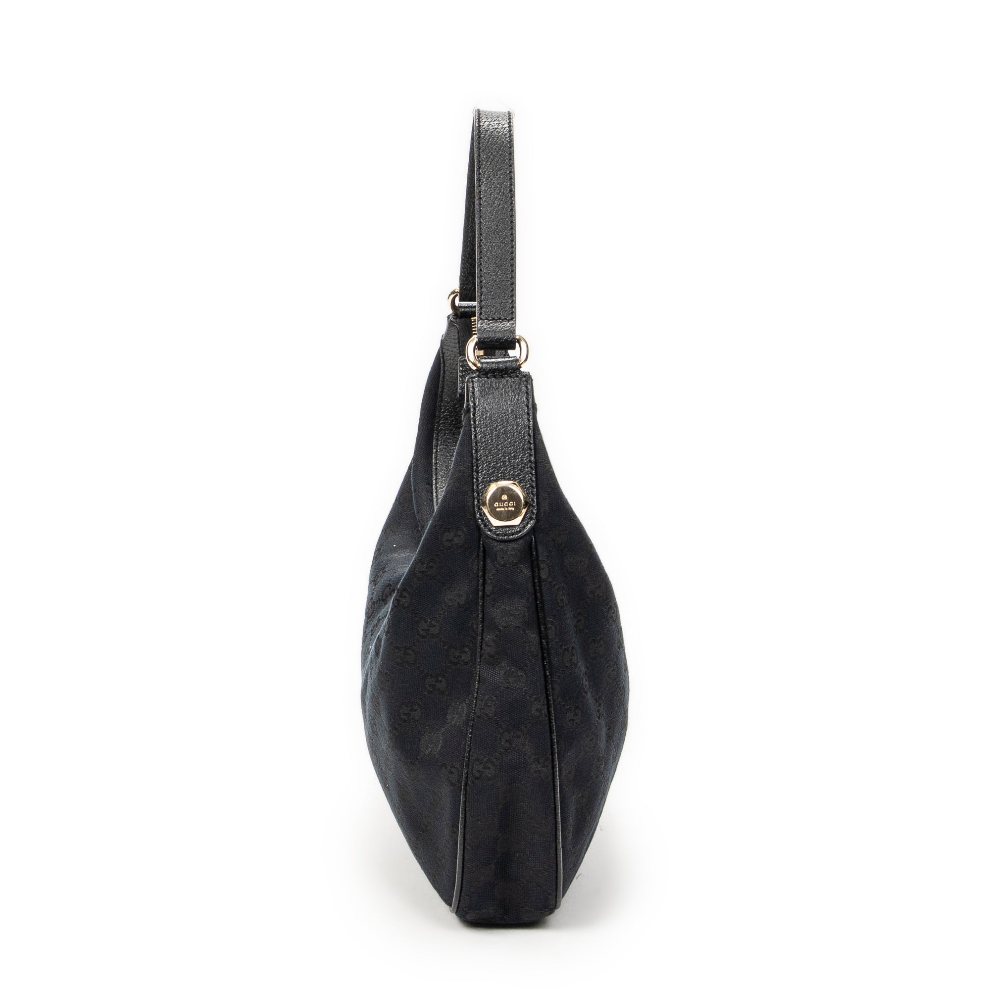 Shoulder Bag Small Charmy Hobo Black Monogrammed Canvas
