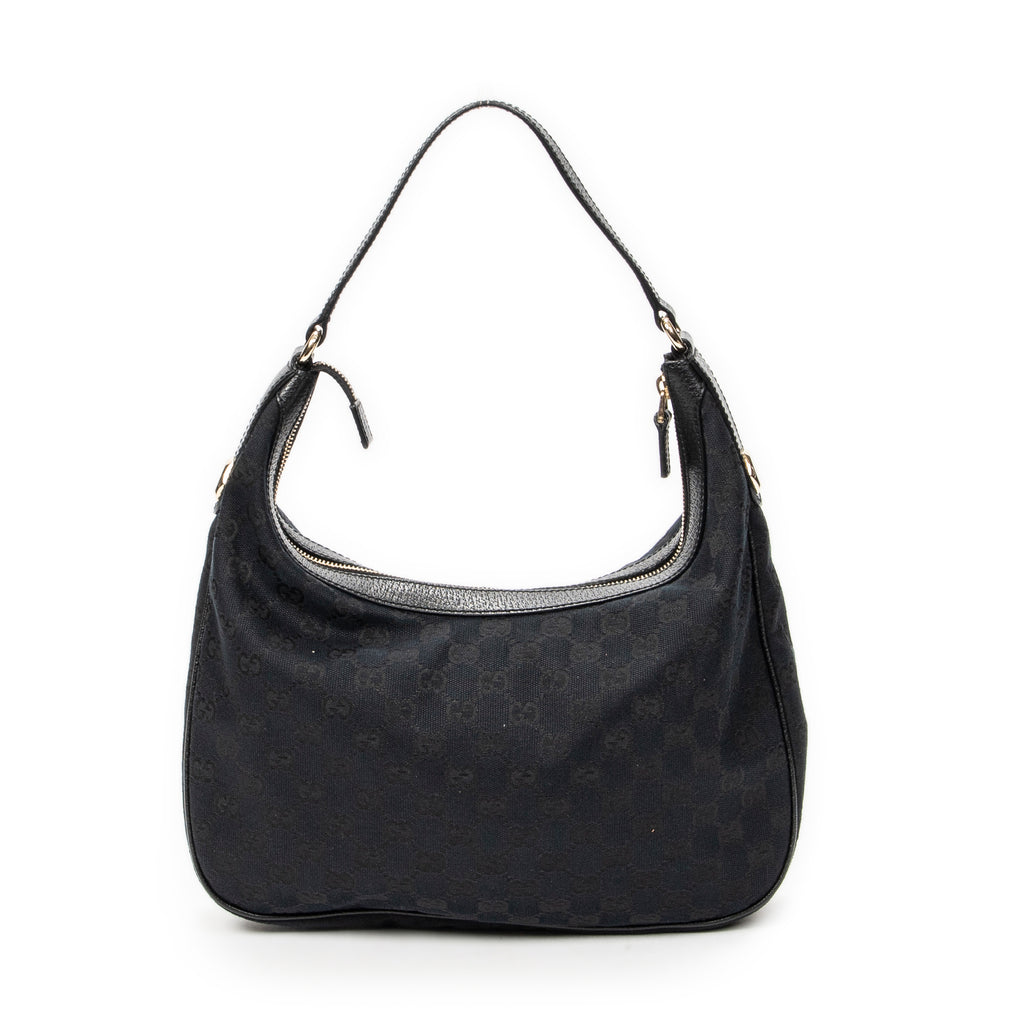 Shoulder Bag Small Charmy Hobo Black Monogrammed Canvas