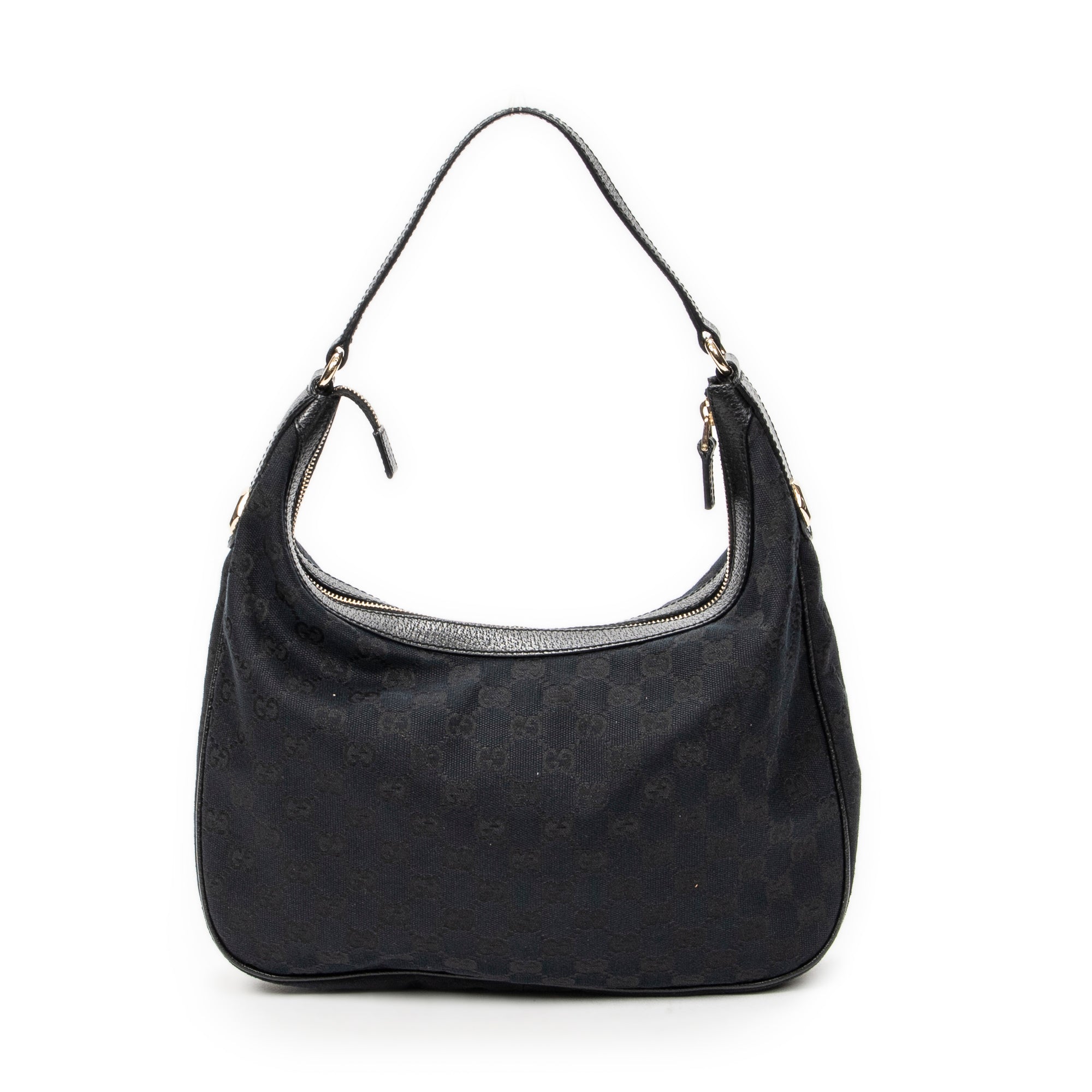 Shoulder Bag Small Charmy Hobo Black Monogrammed Canvas