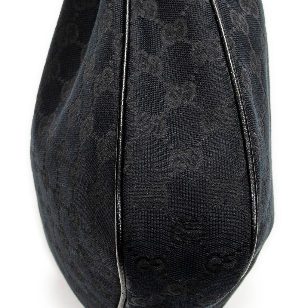 Shoulder Bag Small Charmy Hobo Black Monogrammed Canvas