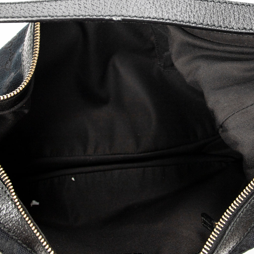 Shoulder Bag Small Charmy Hobo Black Monogrammed Canvas