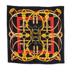 Hermès - Carré - Noir/Rouge/Or