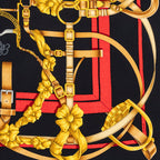 Hermès - Carré - Noir/Rouge/Or
