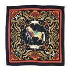 Hermès - Carré - Noir/Rouge/Or