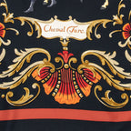 Hermès - Carré - Noir/Rouge/Or