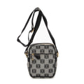 Shoulder Bag Small Messenger Crossbody Black Anagram Print Coated Canvas