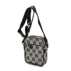 Shoulder Bag Small Messenger Crossbody Black Anagram Print Coated Canvas