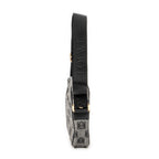 Shoulder Bag Small Messenger Crossbody Black Anagram Print Coated Canvas
