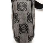Shoulder Bag Small Messenger Crossbody Black Anagram Print Coated Canvas