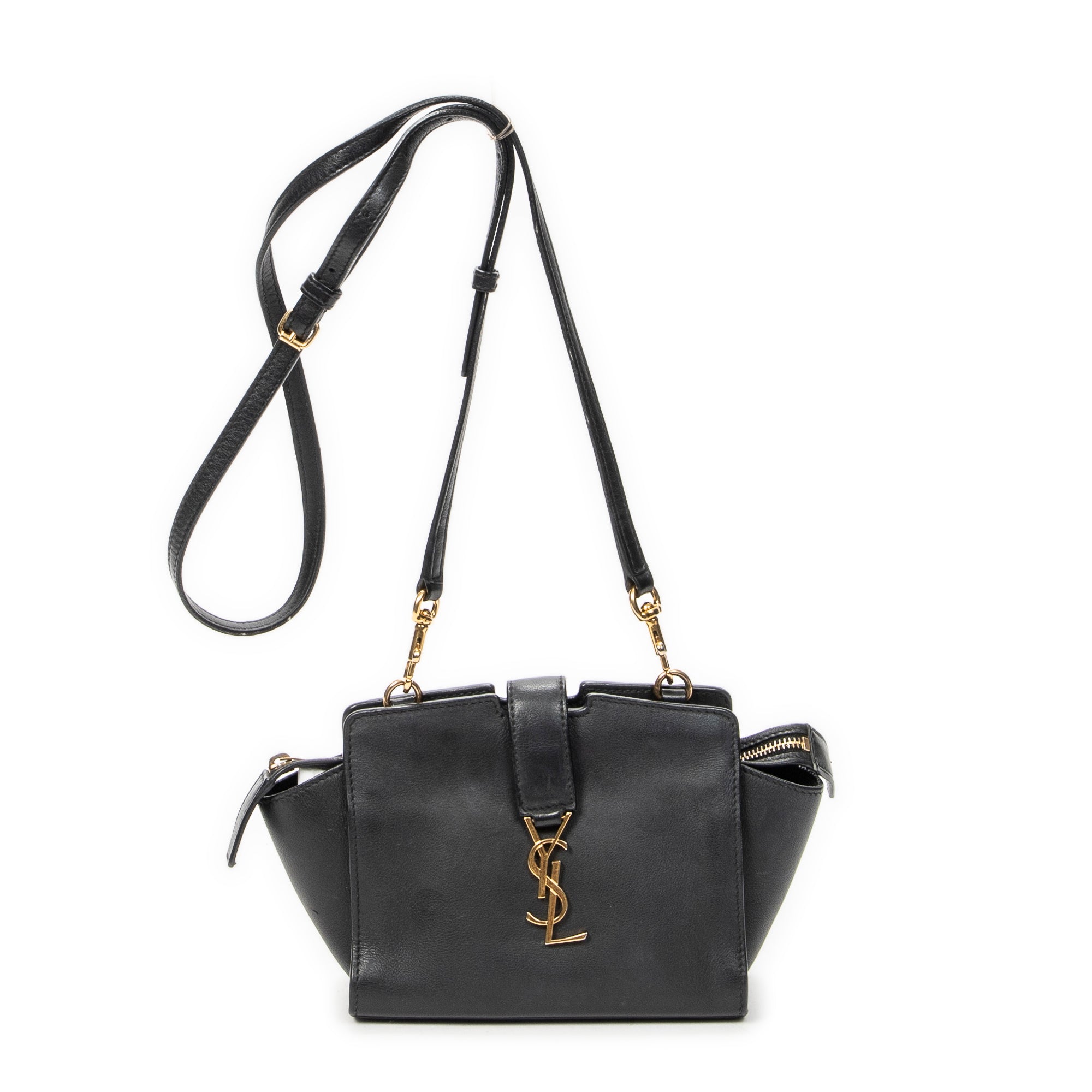 Shoulder Bag Toy Monogram Cabas Black Calfskin Leather