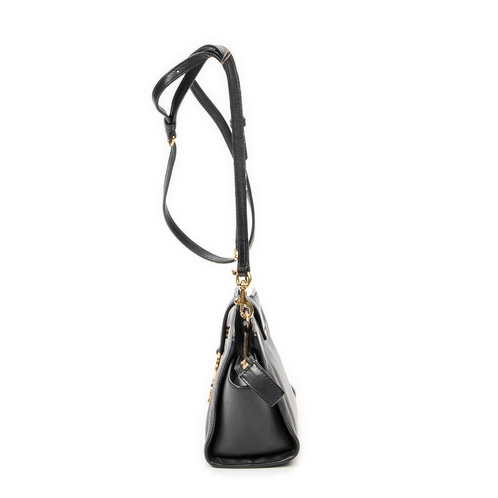 Shoulder Bag Toy Monogram Cabas Black Calfskin Leather