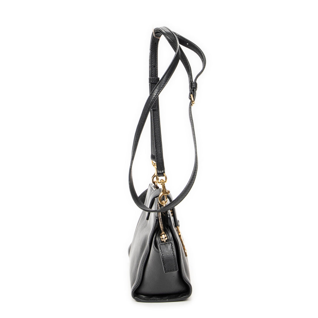 Shoulder Bag Toy Monogram Cabas Black Calfskin Leather